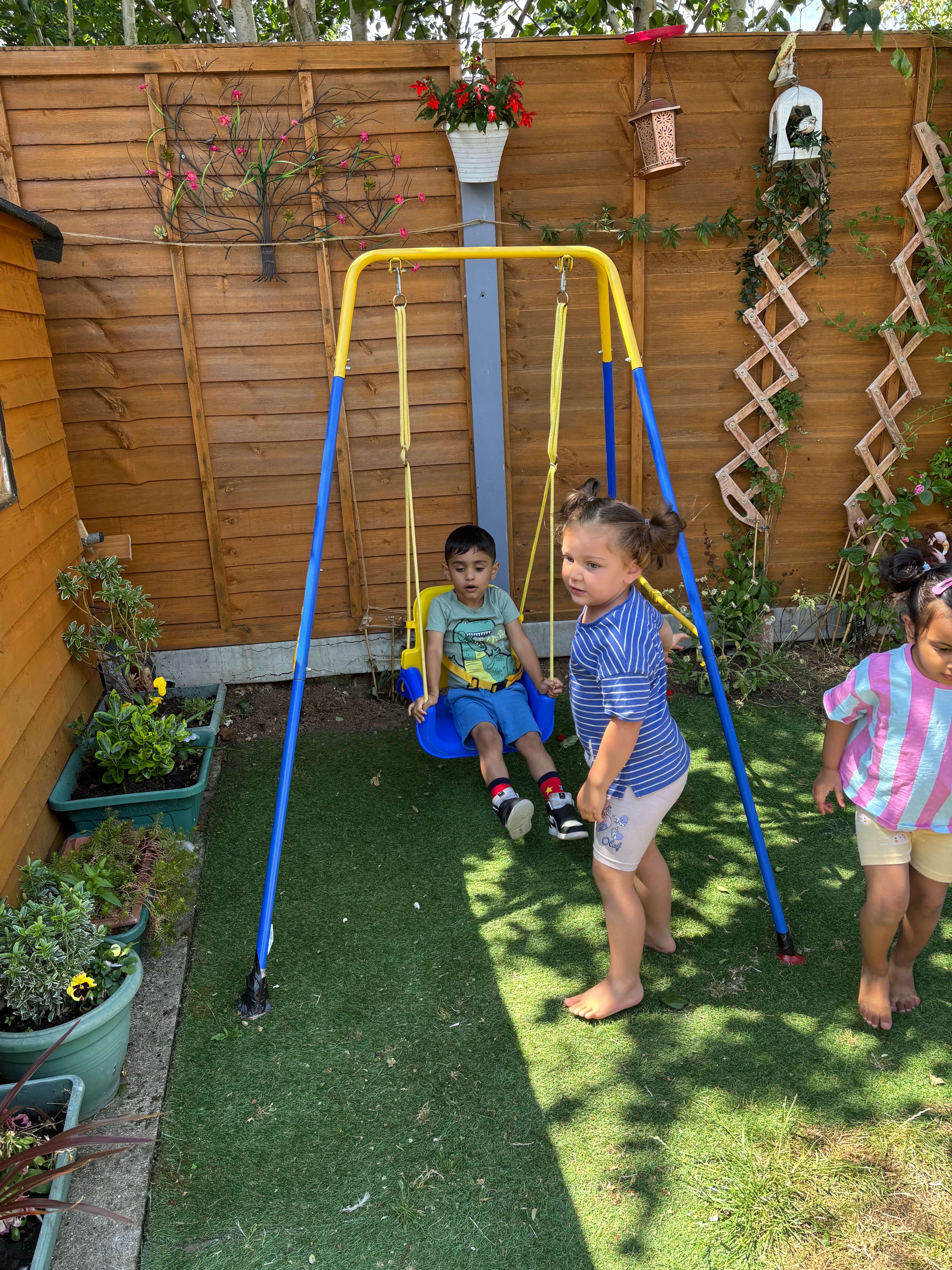 Happy children playing together